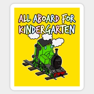 All Aboard For Kindergarten Steam Train Sticker